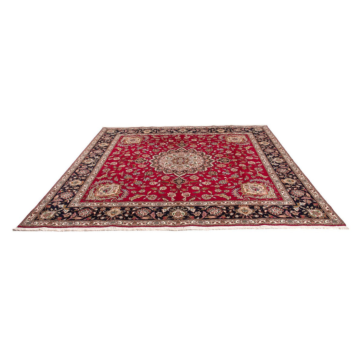 Alfombra Persa - Tabriz - Real cuadrado  - 246 x 245 cm - rojo oscuro