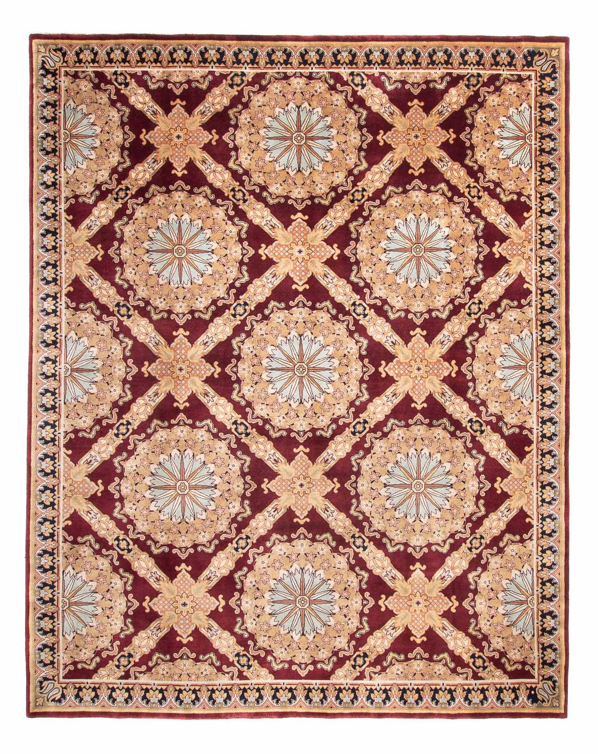 Alfombra oriental - Keshan - Indus - 307 x 244 cm - rojo oscuro
