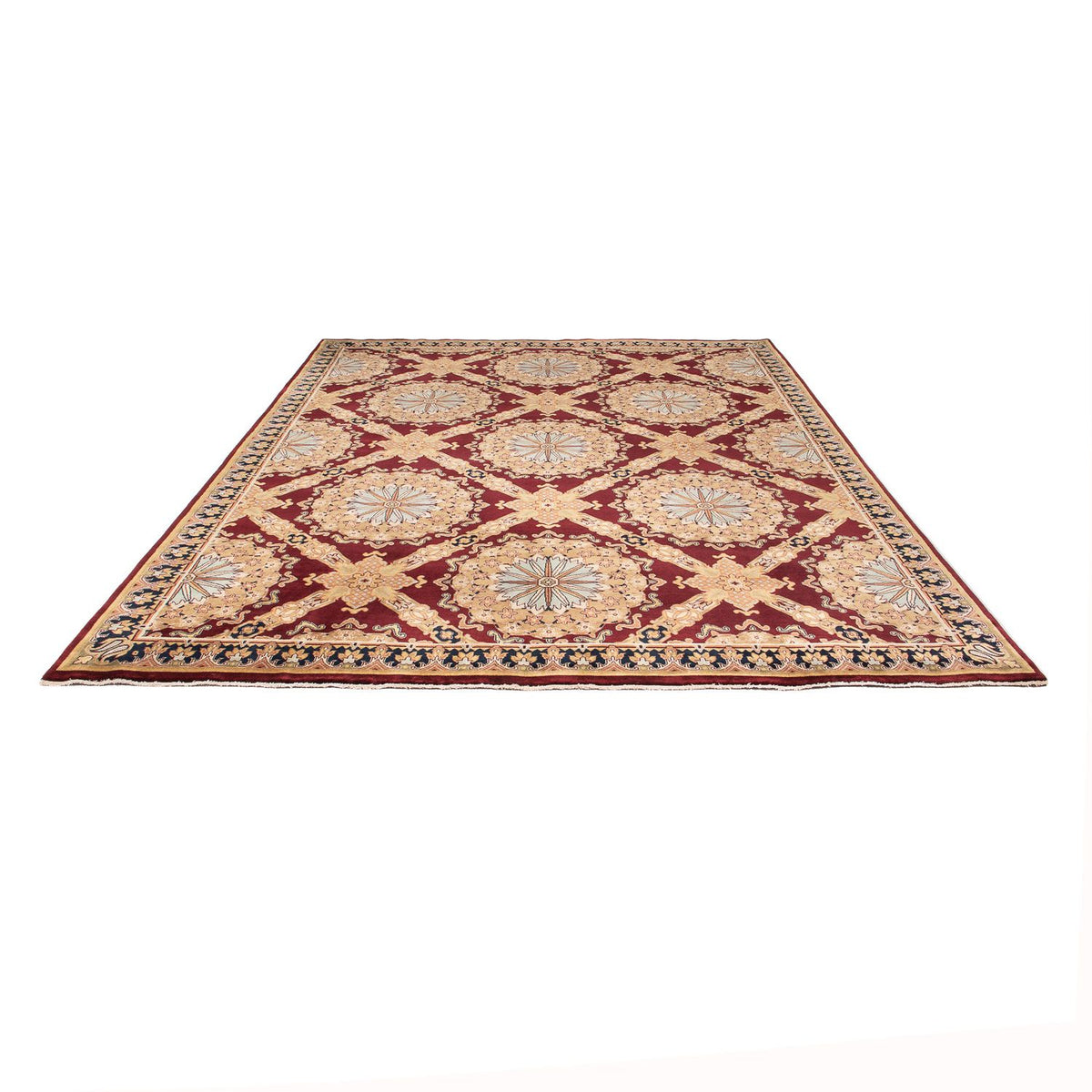 Alfombra oriental - Keshan - Indus - 307 x 244 cm - rojo oscuro