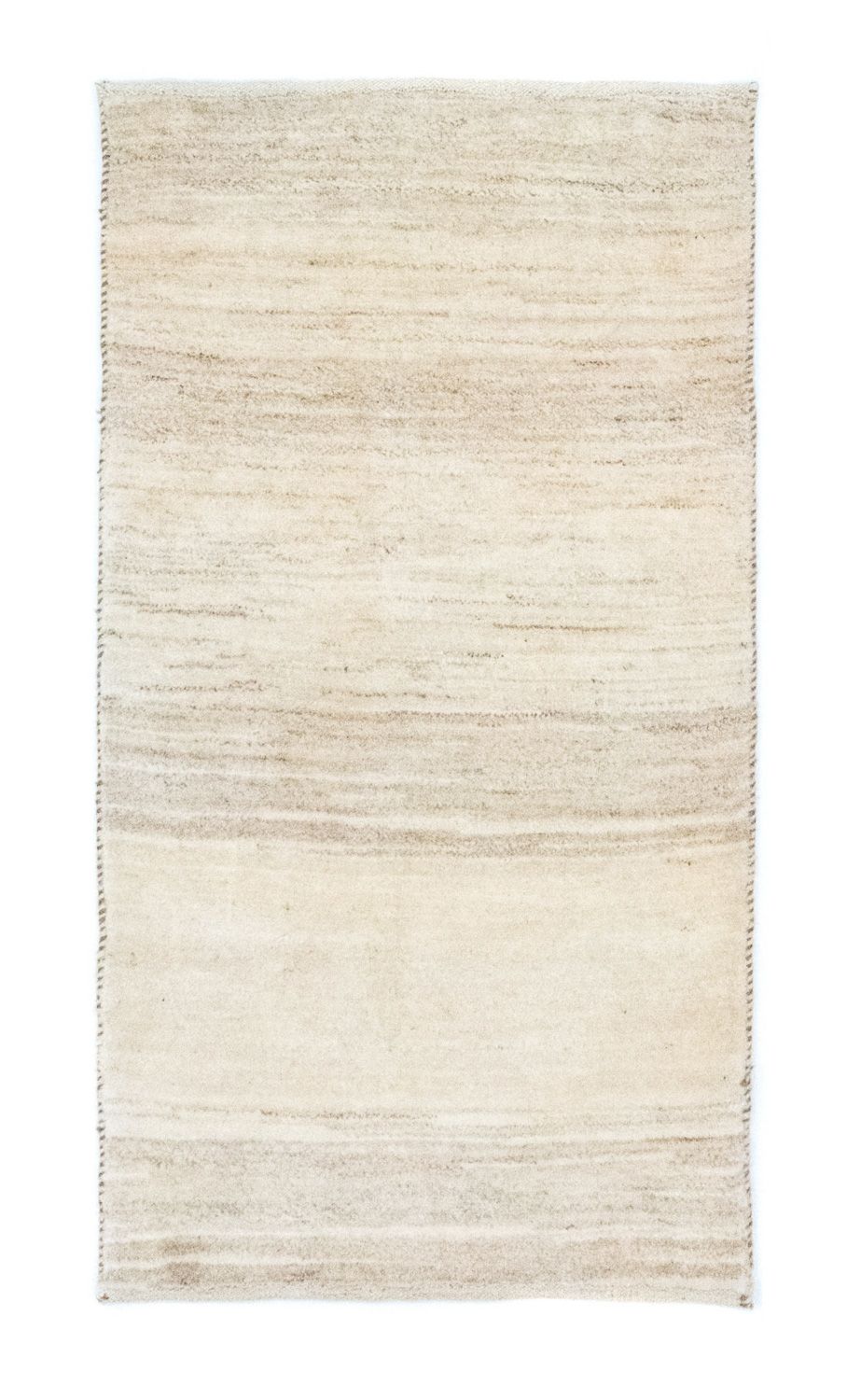 Alfombra Gabbeh - Persa - 135 x 73 cm - blanco natural