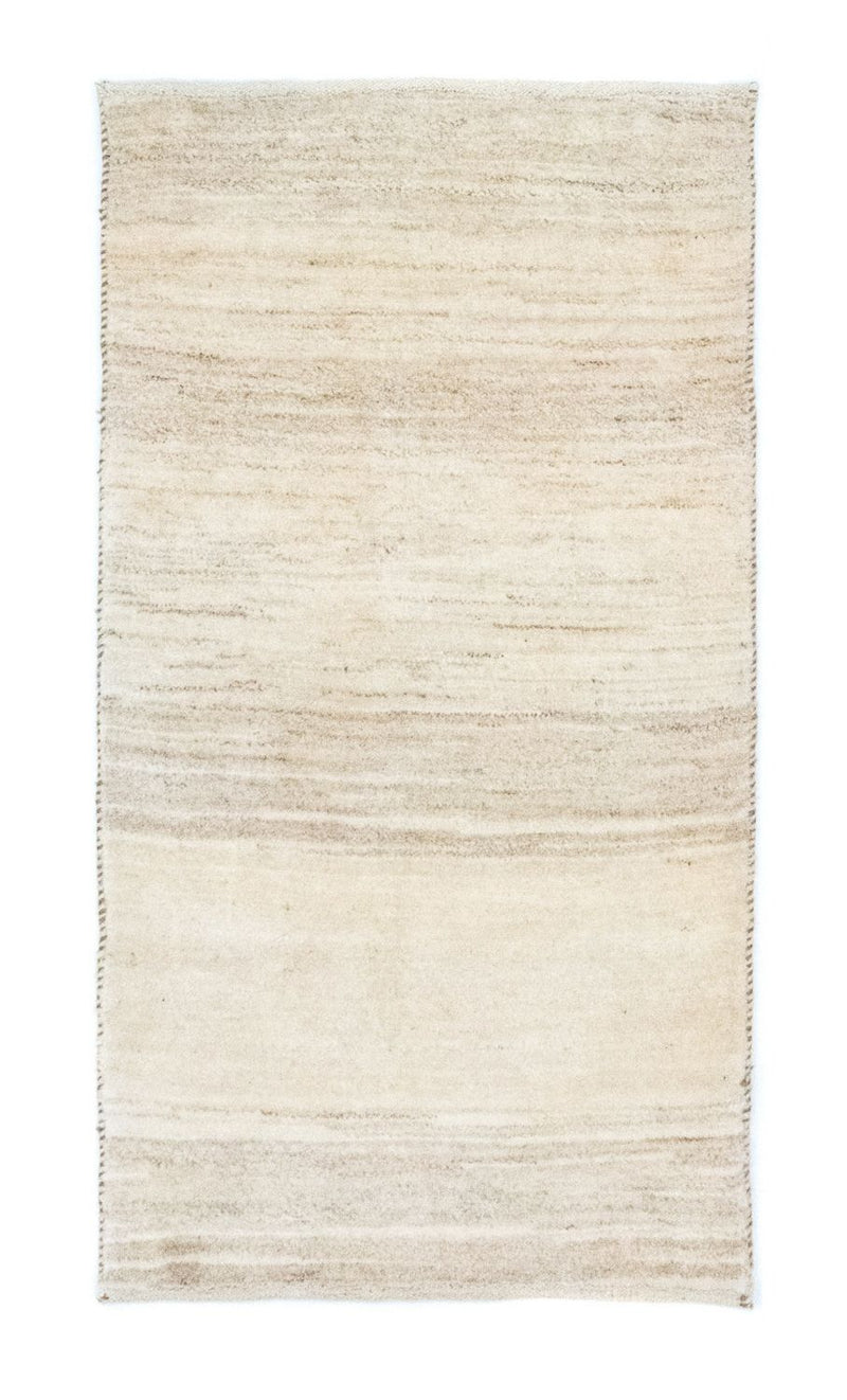 Alfombra Gabbeh - Persa - 135 x 73 cm - blanco natural