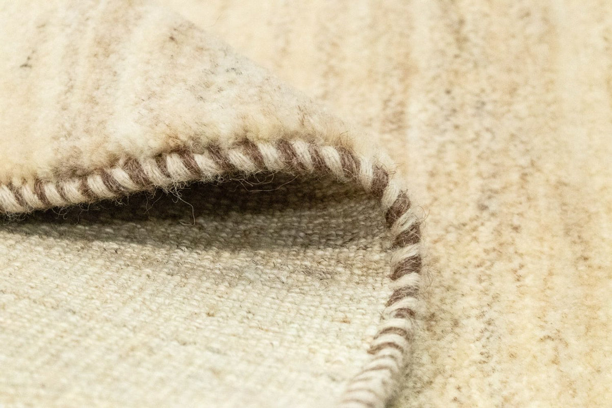 Alfombra Gabbeh - Persa - 135 x 73 cm - blanco natural