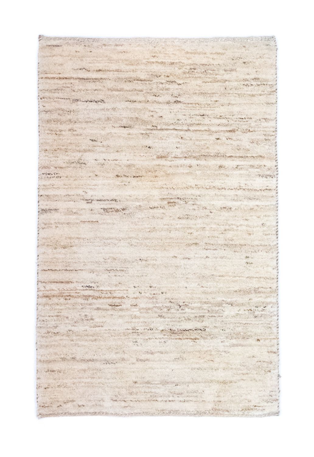 Alfombra Gabbeh - Persa - 132 x 83 cm - blanco natural
