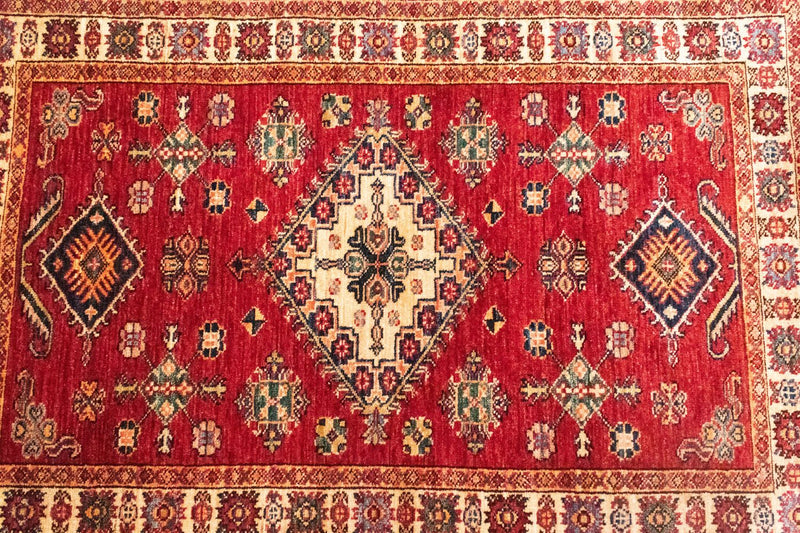 Alfombra Ziegler - Kazak - 125 x 83 cm - rojo