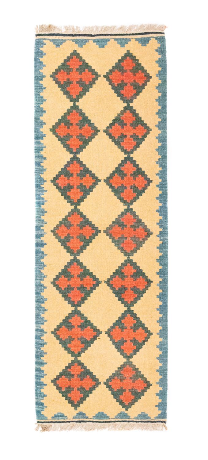Alfombra de pasillo Alfombra Kelim - Oriental - 200 x 60 cm - beige