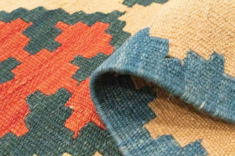 Alfombra de pasillo Alfombra Kelim - Oriental - 200 x 60 cm - beige