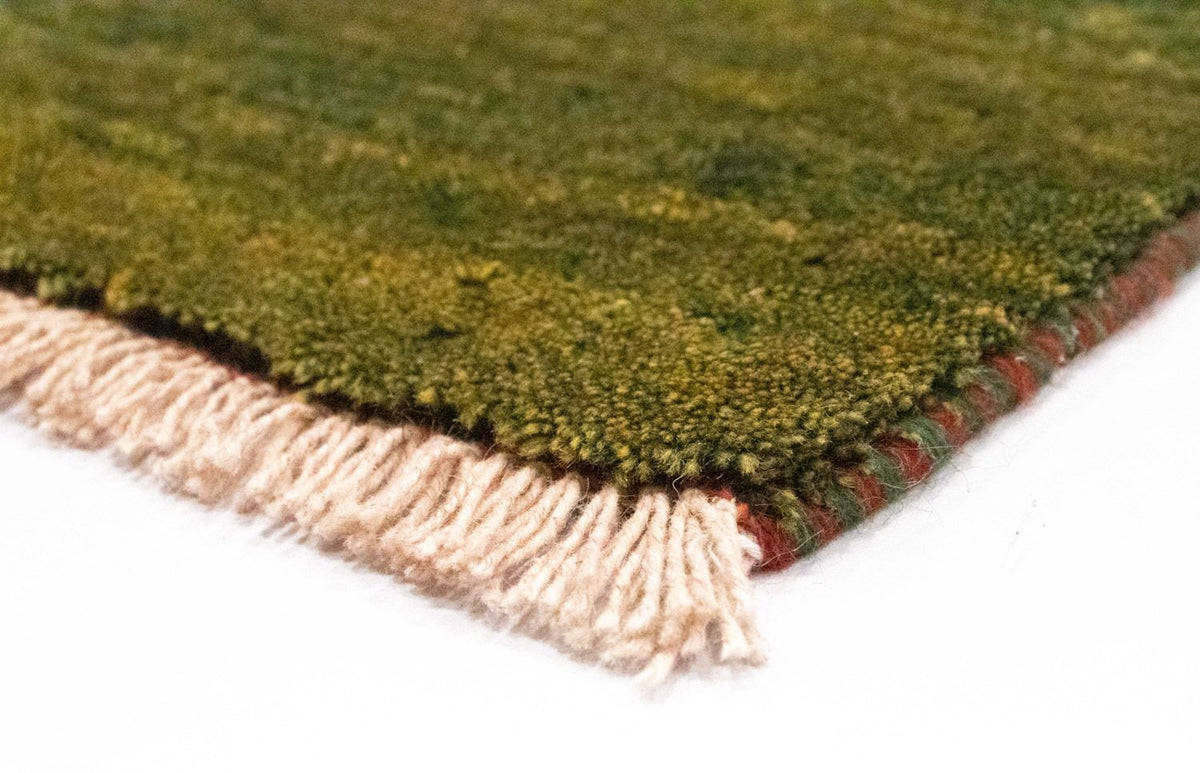 Alfombra de pasillo Alfombra Gabbeh - Persa - 205 x 66 cm - verde