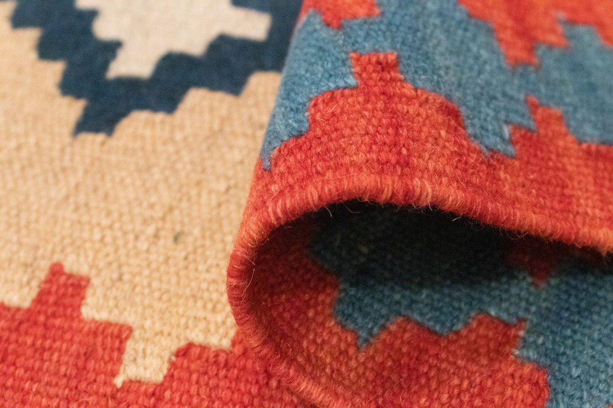 Alfombra de pasillo Alfombra Kelim - Oriental - 205 x 60 cm - beige