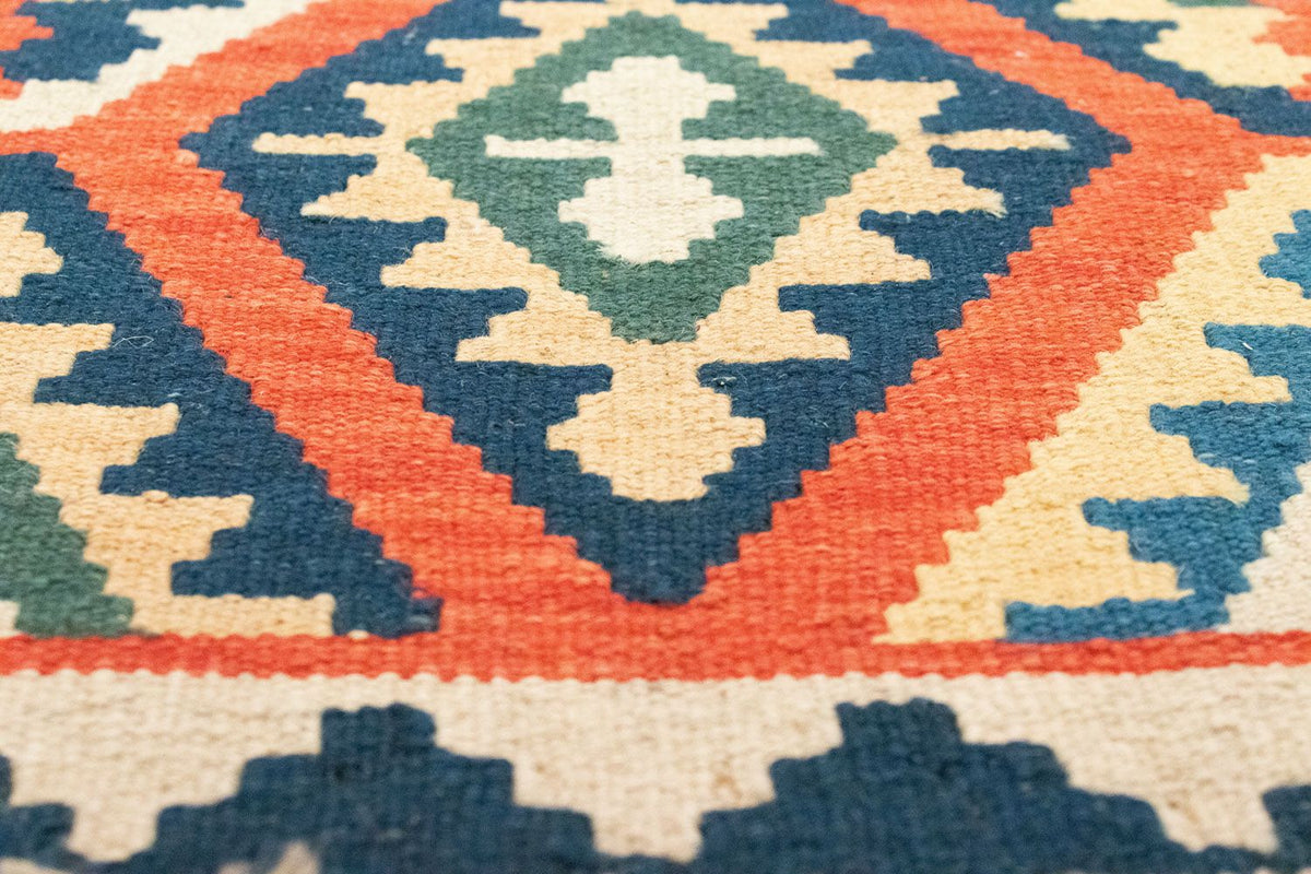 Alfombra de pasillo Alfombra Kelim - Oriental - 204 x 60 cm - naranja