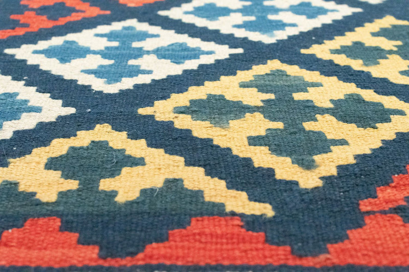 Alfombra de pasillo Alfombra Kelim - Oriental - 204 x 70 cm - azul