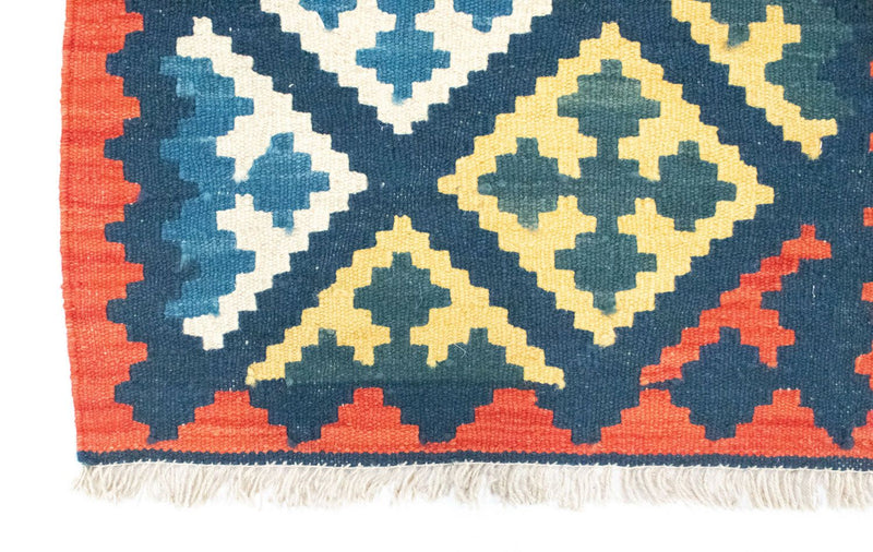 Alfombra de pasillo Alfombra Kelim - Oriental - 204 x 70 cm - azul