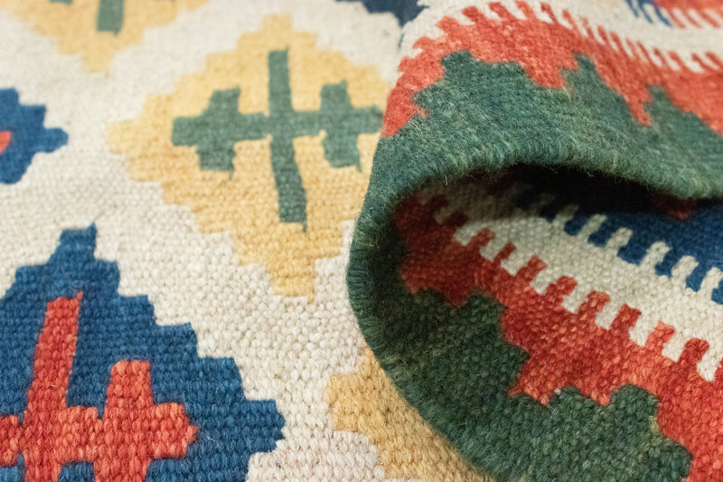 Alfombra de pasillo Alfombra Kelim - Oriental - 192 x 62 cm - beige