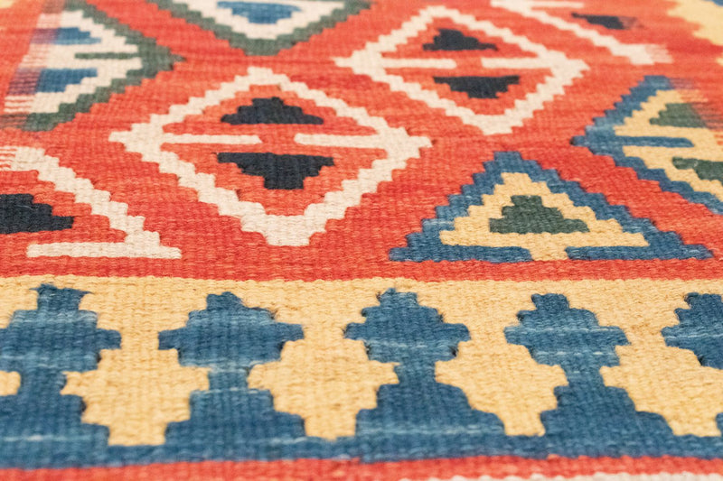 Alfombra de pasillo Alfombra Kelim - Oriental - 200 x 70 cm - naranja