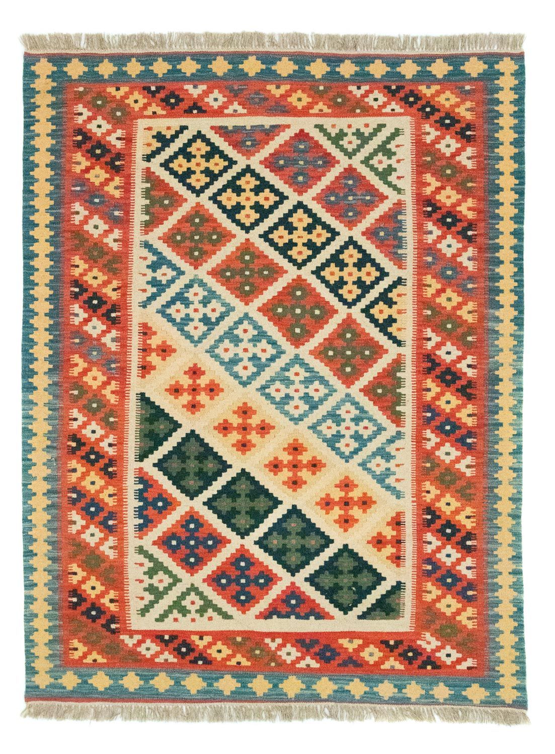 Alfombra Kelim - Oriental - 202 x 153 cm - naranja