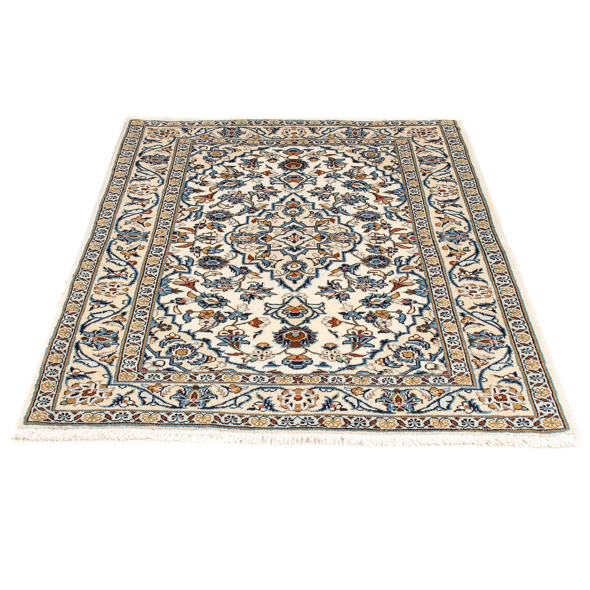 Alfombra persa - Keshan - 152 x 100 cm - beige