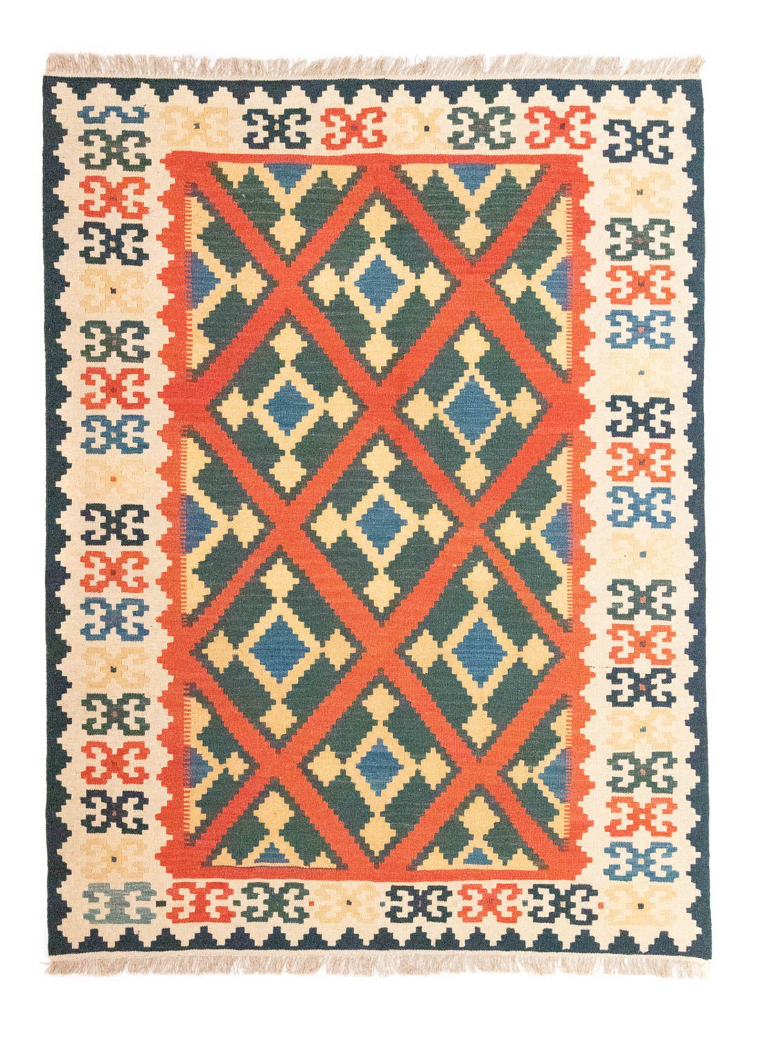 Alfombra Kelim - Oriental - 210 x 155 cm - naranja