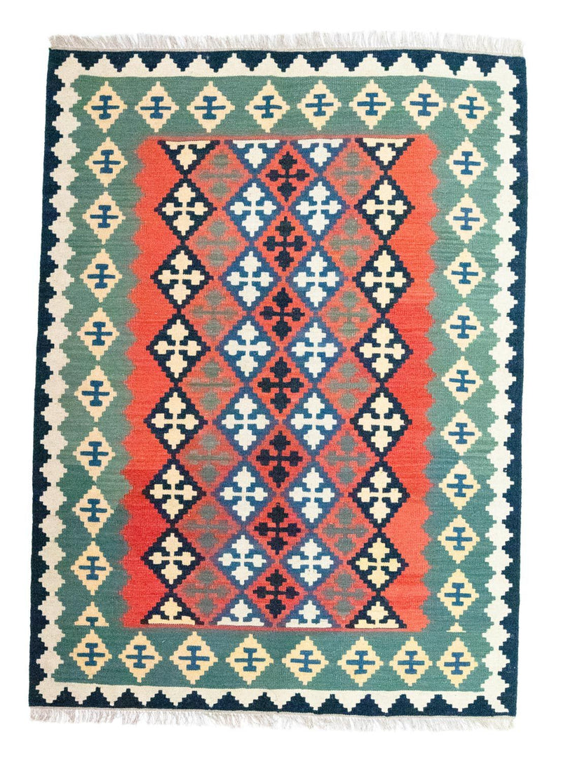 Alfombra Kelim - Oriental - 202 x 150 cm - naranja