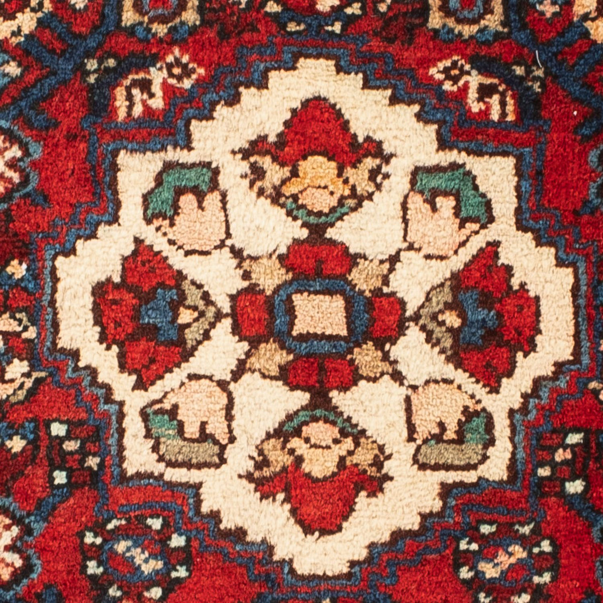 Alfombra persa - Nómada - 81 x 60 cm - rojo oscuro