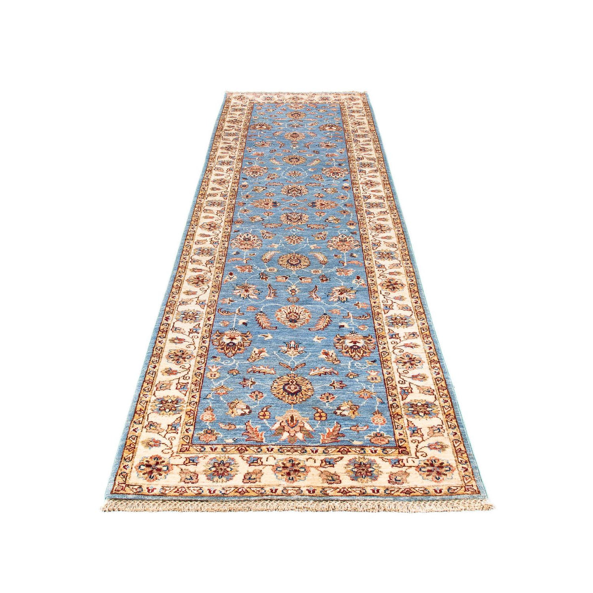 Alfombra de pasillo Alfombra Ziegler - 304 x 85 cm - azul claro