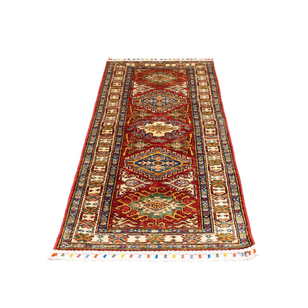 Alfombra de pasillo Alfombra Ziegler - Kazak - 178 x 60 cm - rojo oscuro