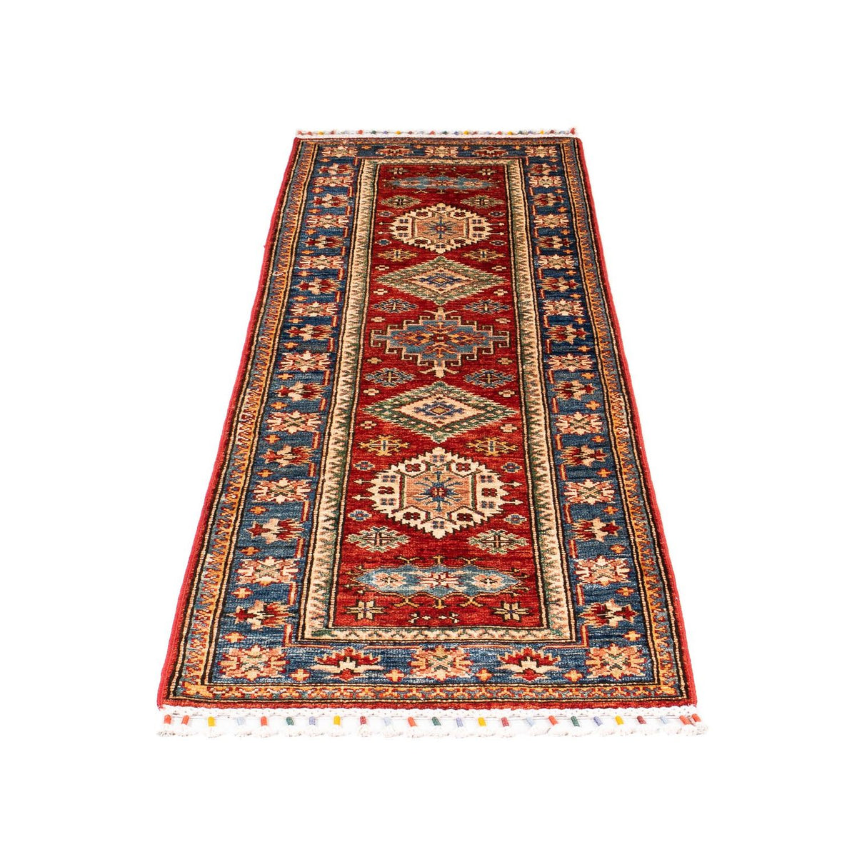 Alfombra de pasillo Alfombra Ziegler - Kazak - 173 x 56 cm - rojo oscuro