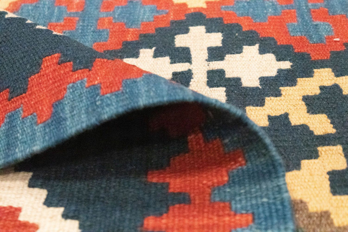 Alfombra Kelim - Oriental - 144 x 110 cm - azul