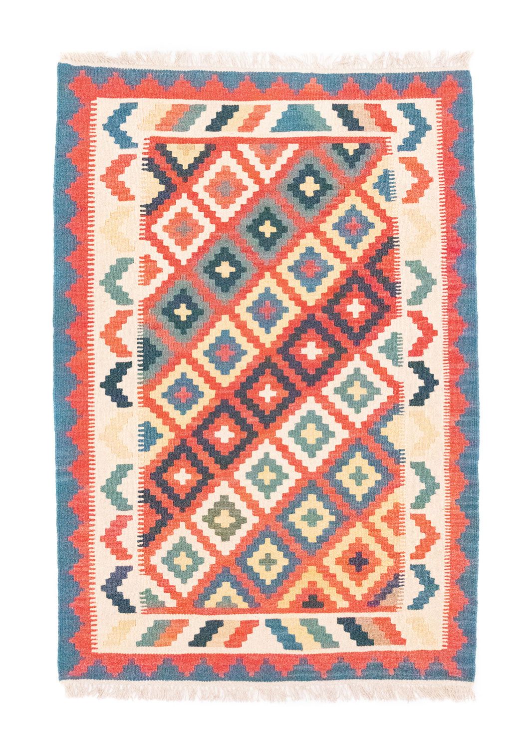 Alfombra Kelim - Oriental - 151 x 102 cm - azul