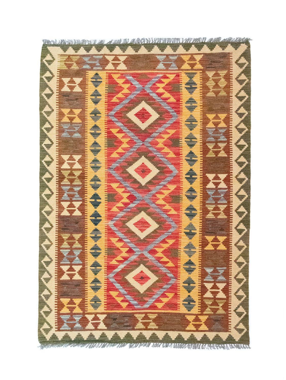 Alfombra Kelim - Oriental - 154 x 107 cm - verde
