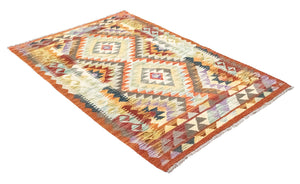 Alfombra Kelim - Oriental - 147 x 97 cm - naranja
