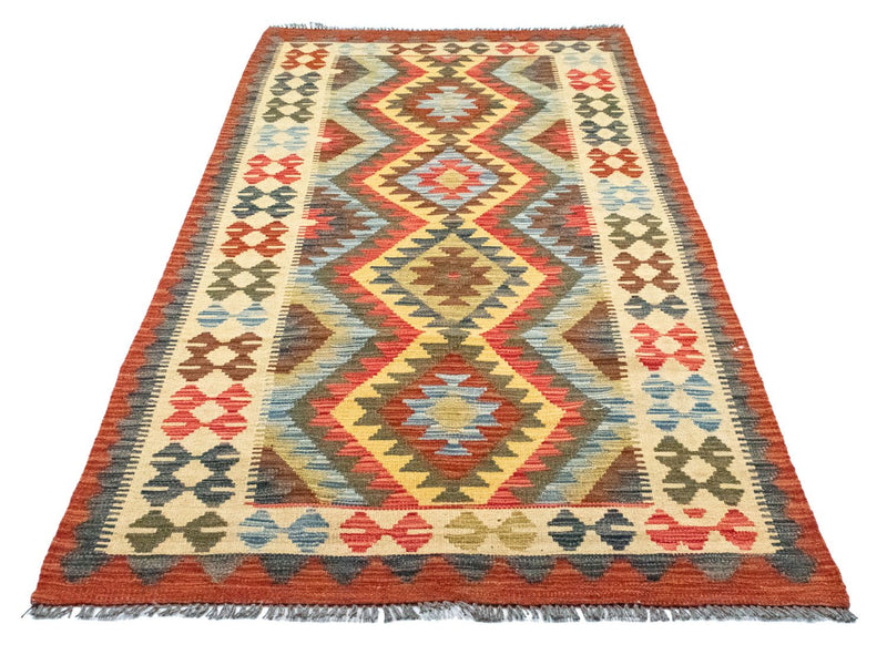 Alfombra de pasillo Alfombra Kelim - Oriental - 209 x 95 cm - beige