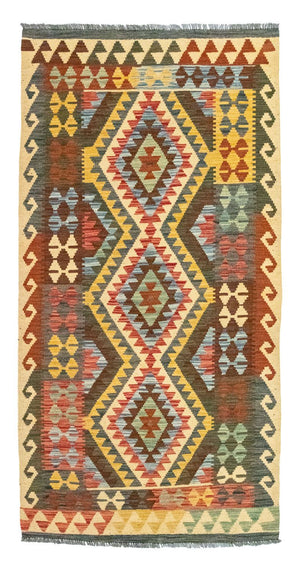 Alfombra de pasillo Alfombra Kelim - Oriental - 204 x 103 cm - multicolor