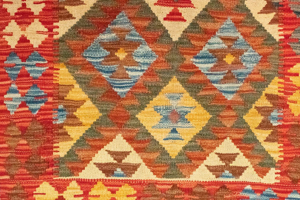 Alfombra de pasillo Alfombra Kelim - Oriental - 190 x 99 cm - rojo