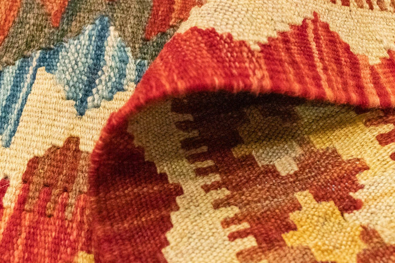Alfombra de pasillo Alfombra Kelim - Oriental - 190 x 99 cm - rojo