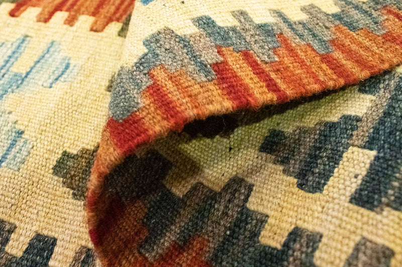 Alfombra de pasillo Alfombra Kelim - Oriental - 204 x 97 cm - naranja