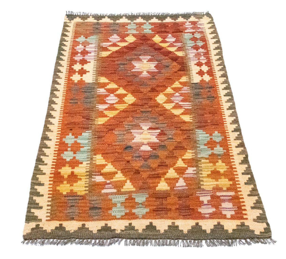 Alfombra Kelim - Oriental - 121 x 73 cm - naranja