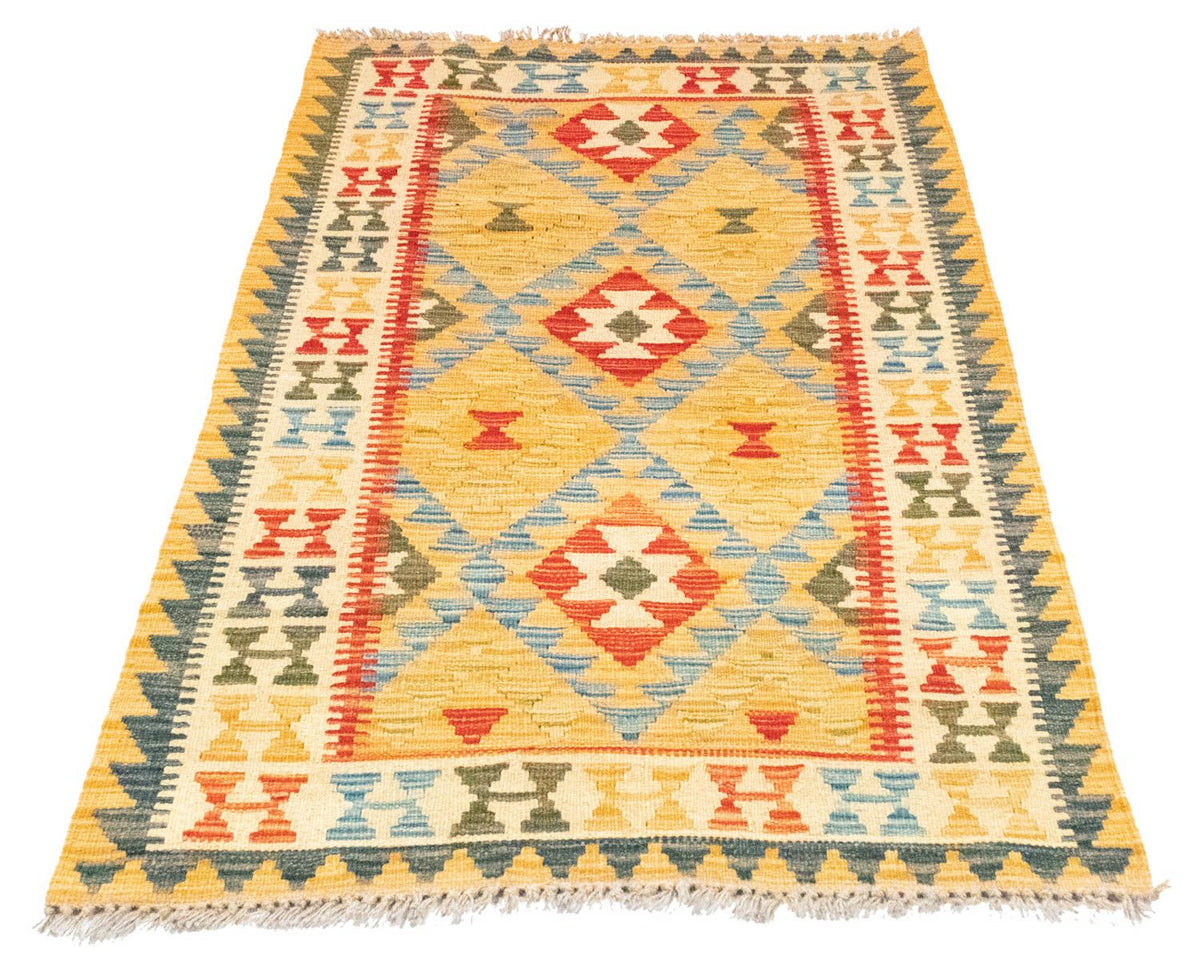 Alfombra Kelim - Oriental - 131 x 82 cm - amarillo