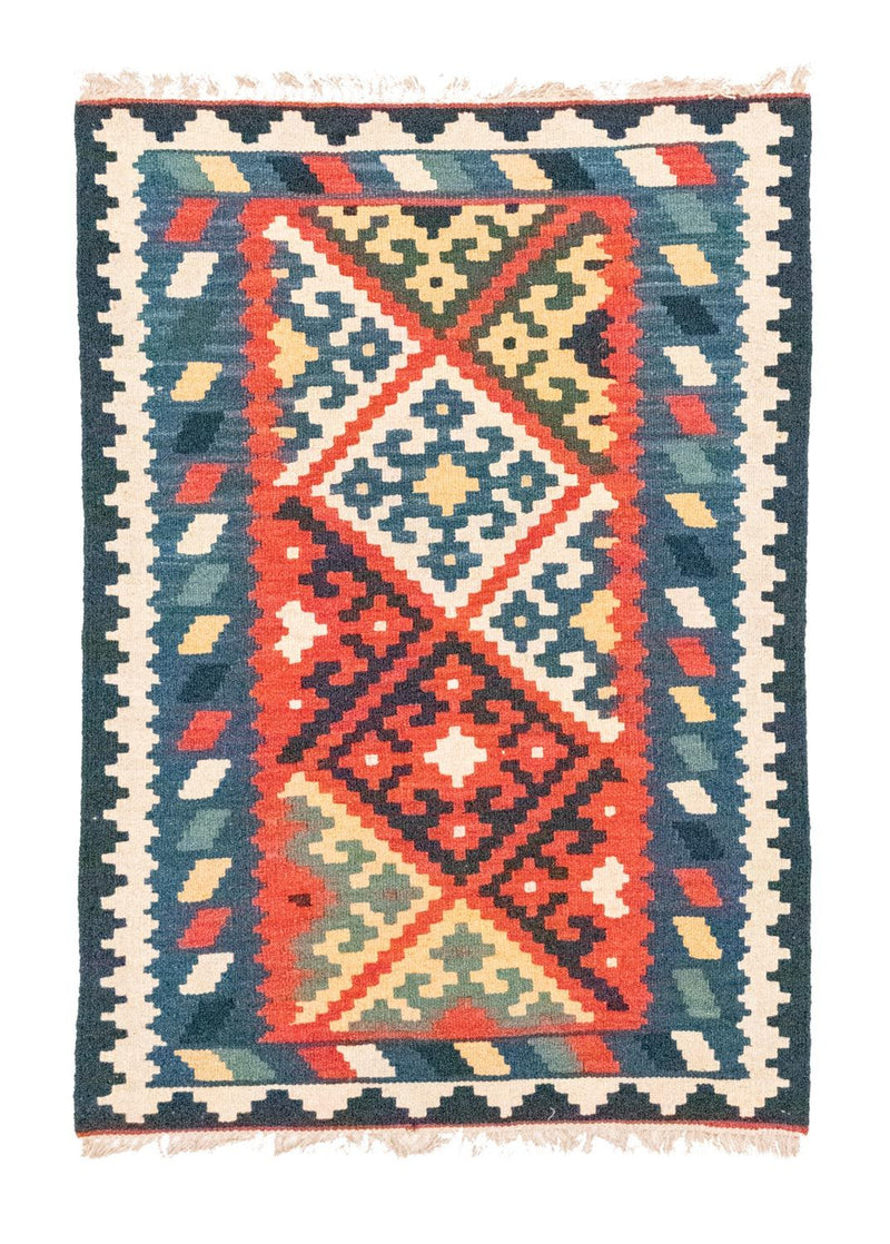 Alfombra Kelim - Oriental - 121 x 83 cm - azul