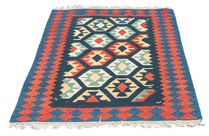 Alfombra Kelim - Oriental - 122 x 82 cm - azul