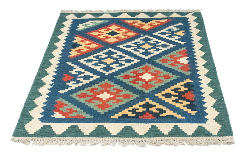 Alfombra Kelim - Oriental - 123 x 84 cm - azul