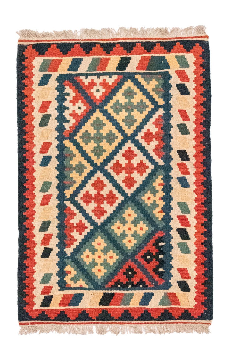 Alfombra Kelim - Oriental - 126 x 83 cm - azul