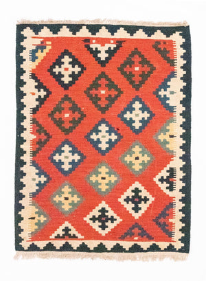 Alfombra Kelim - Oriental - 112 x 85 cm - naranja