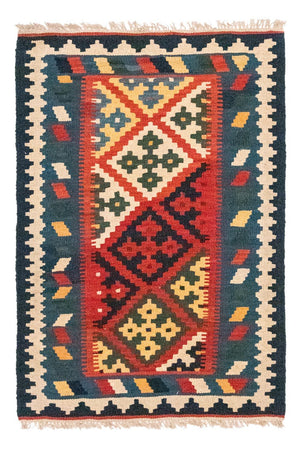 Alfombra Kelim - Oriental - 121 x 81 cm - rojo