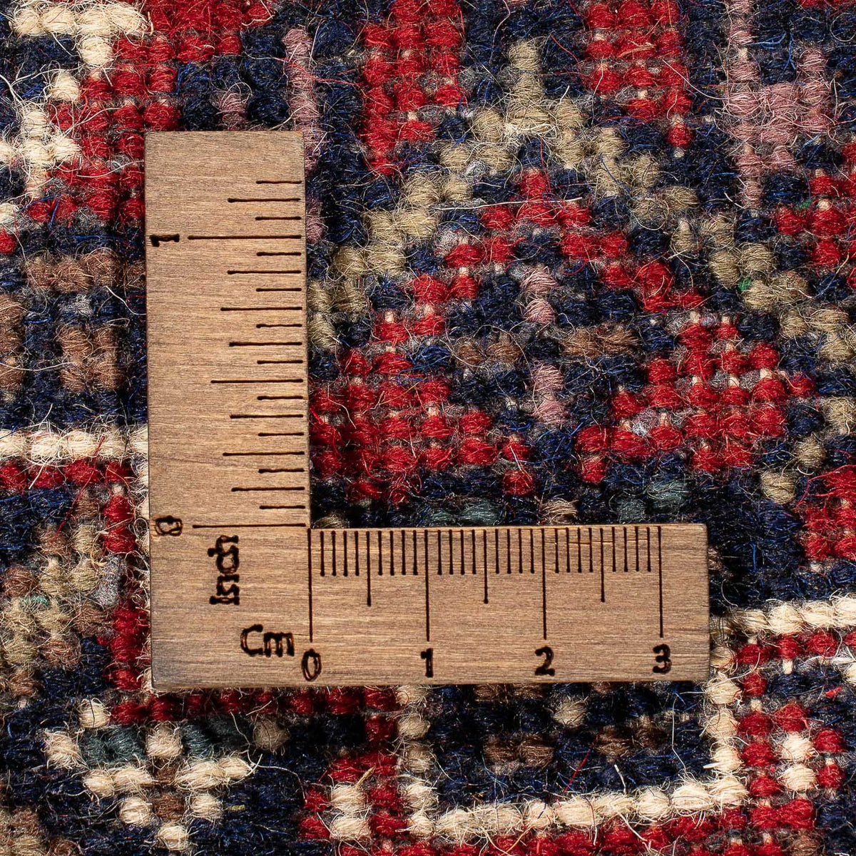 Alfombra oriental - Bidjar - Indus - 90 x 60 cm - rojo oscuro