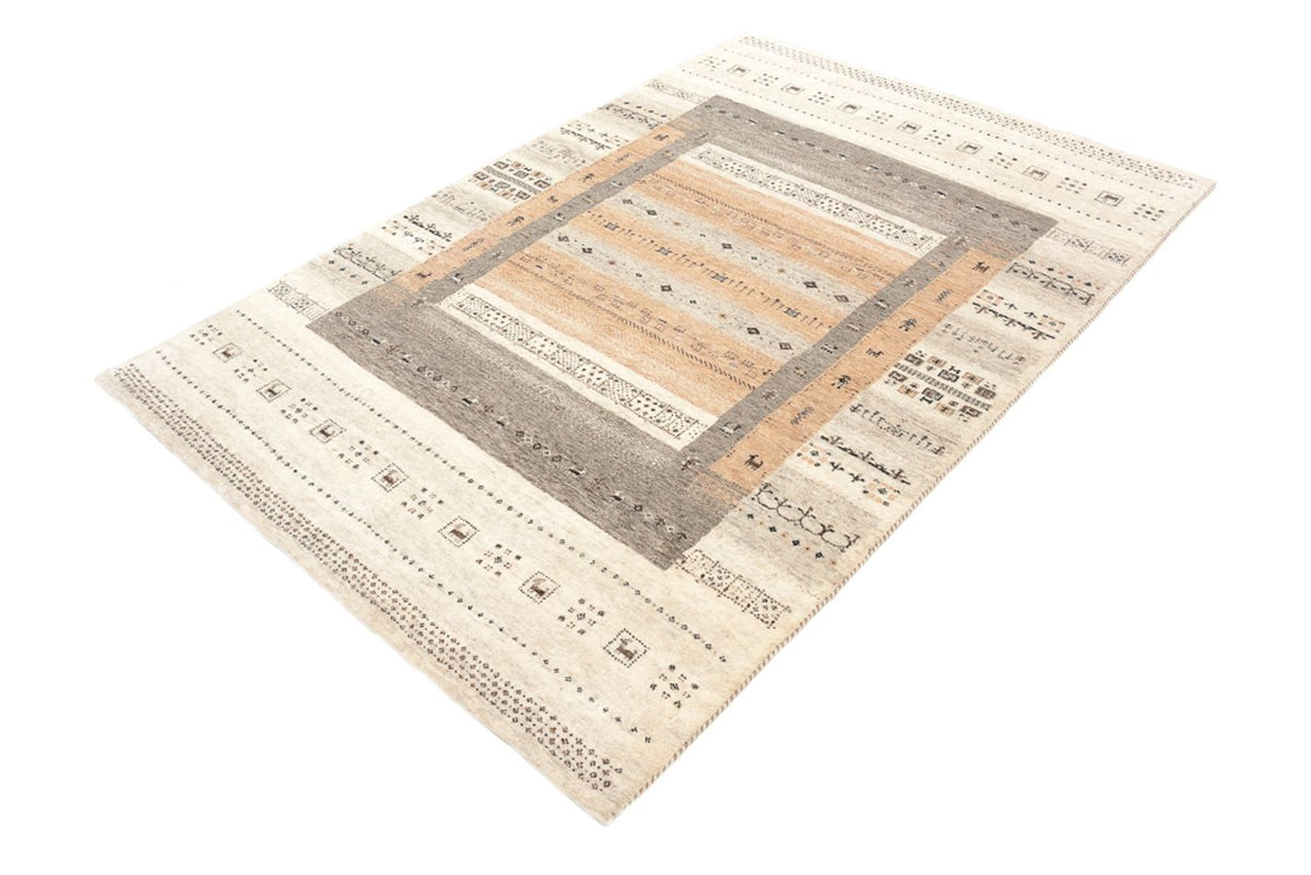 Alfombra Gabbeh - Loribaft Indus - 201 x 140 cm - beige oscuro