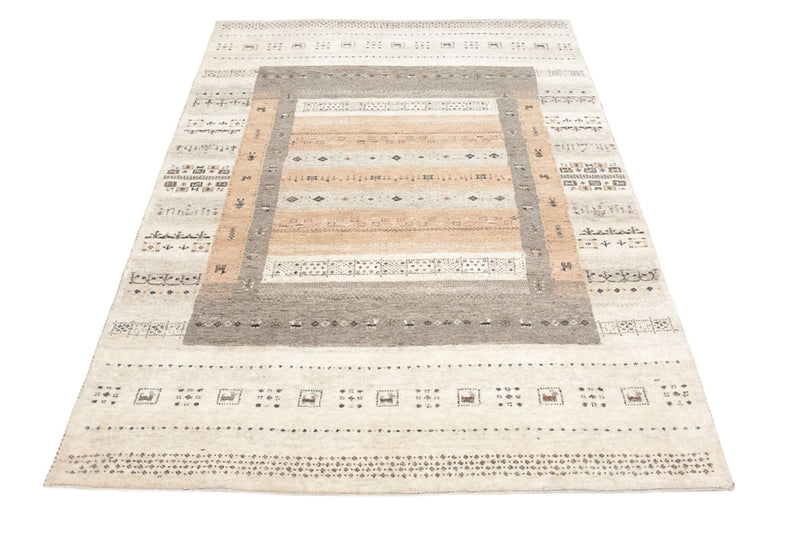 Alfombra Gabbeh - Loribaft Indus - 201 x 140 cm - beige oscuro
