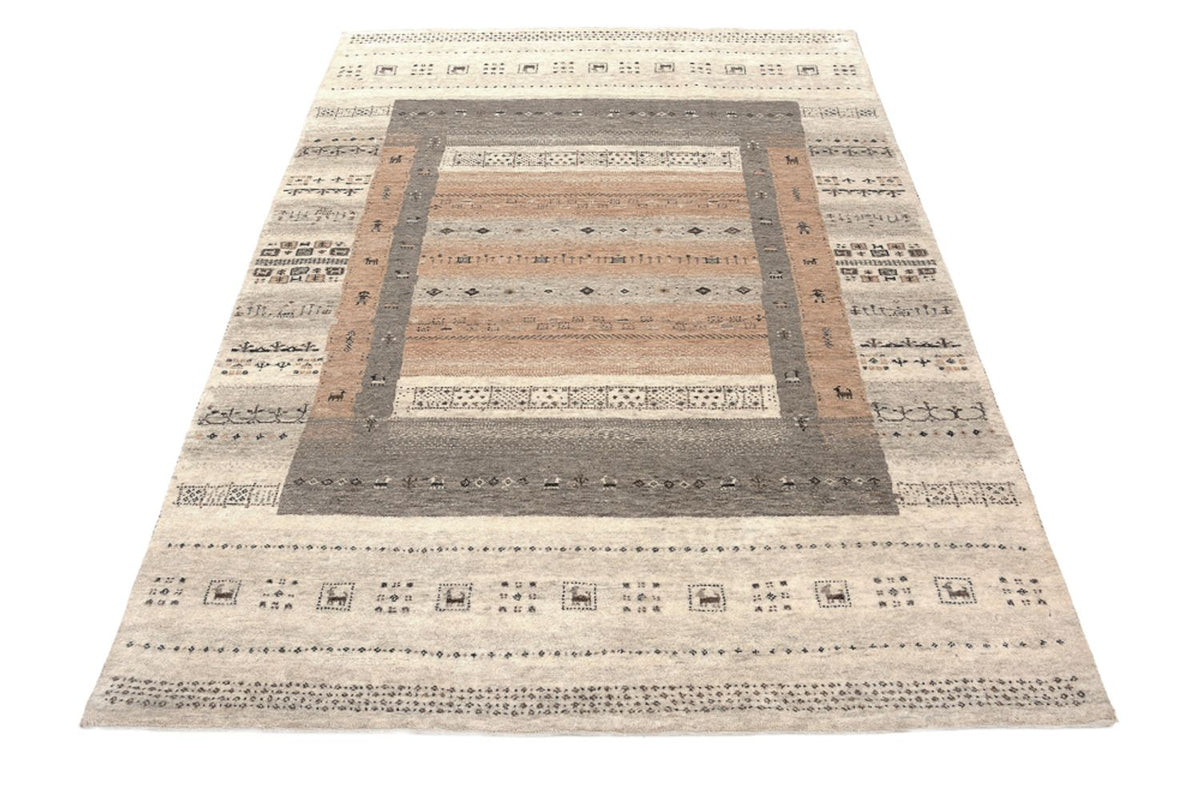 Alfombra Gabbeh - Loribaft Indus - 302 x 248 cm - beige oscuro