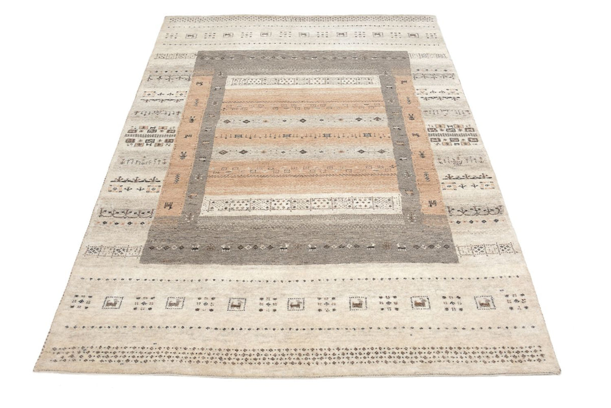 Alfombra Gabbeh - Loribaft Indus - 302 x 248 cm - beige oscuro