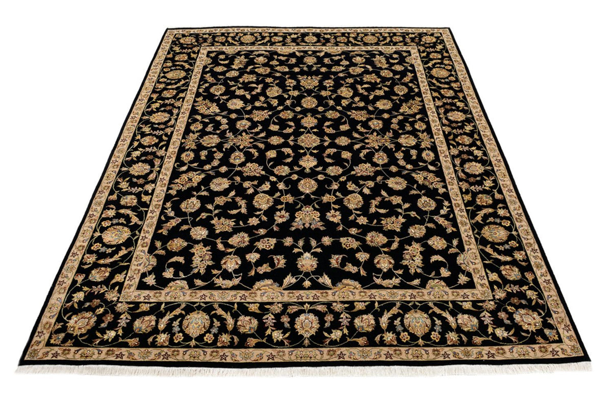 Alfombra oriental - Tabriz - 304 x 236 cm - azul oscuro