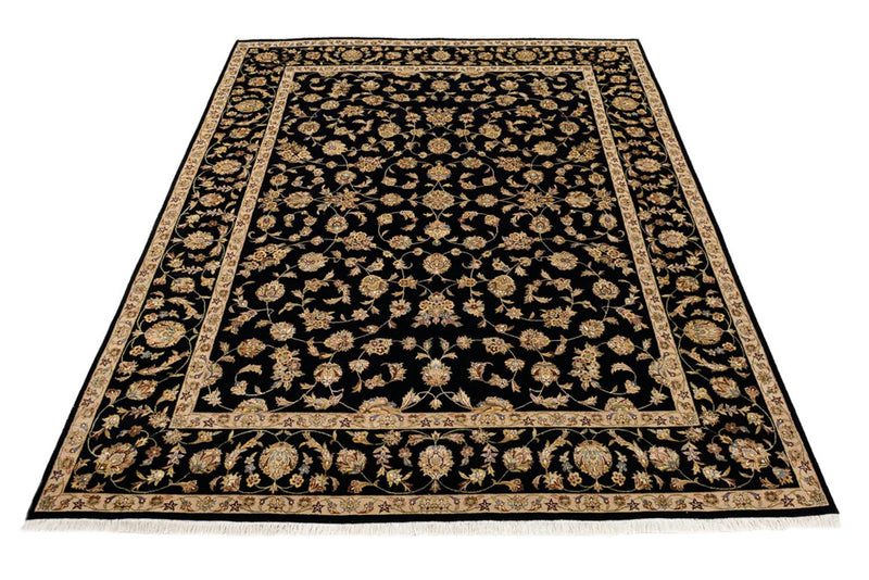 Alfombra oriental - Tabriz - 304 x 236 cm - azul oscuro