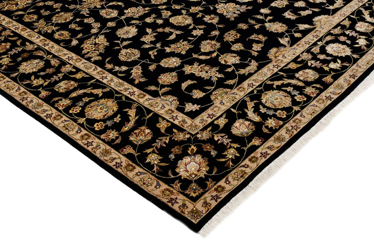 Alfombra oriental - Tabriz - 304 x 236 cm - azul oscuro